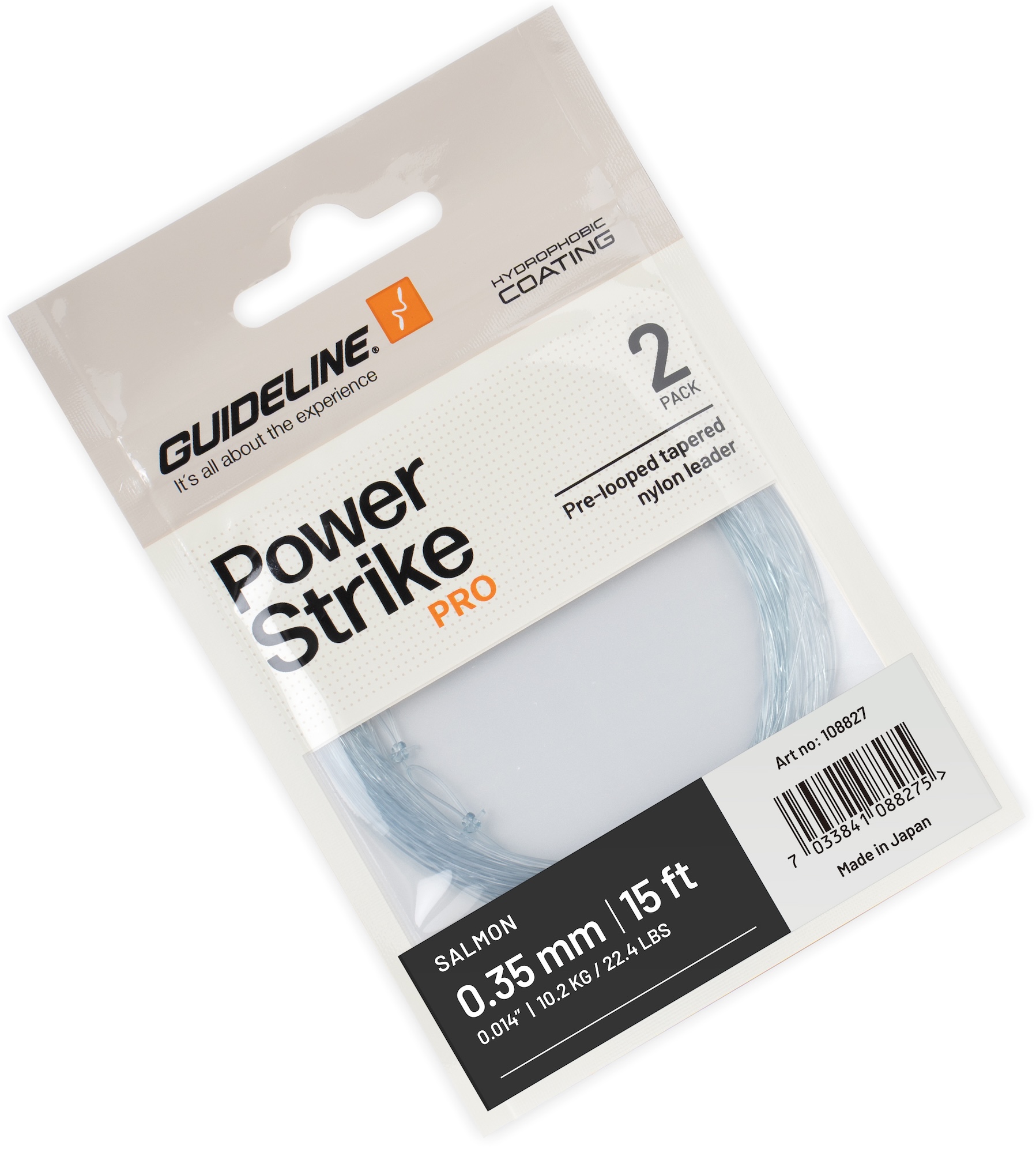 Guideline Salmon 15 ft Tapered Leader Bas de ligne