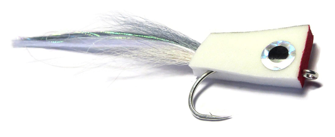 Fishient H2O Streamer - NYAP Not your average popper blanc/gris