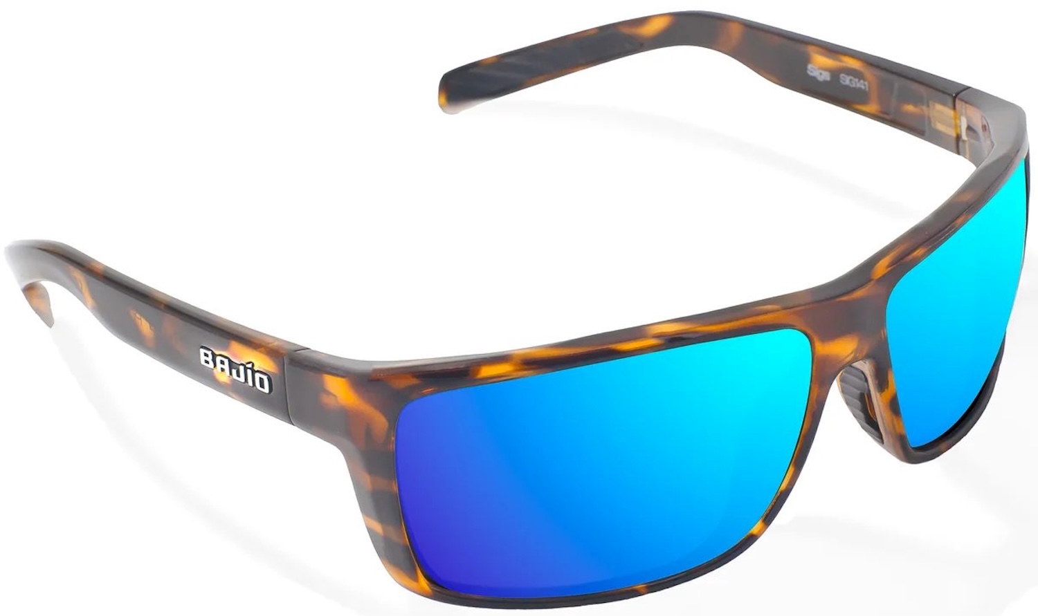 Bajio Lunettes polarisantes Sigs - Brown Tortoise Gloss (Blue Mirror Glass)