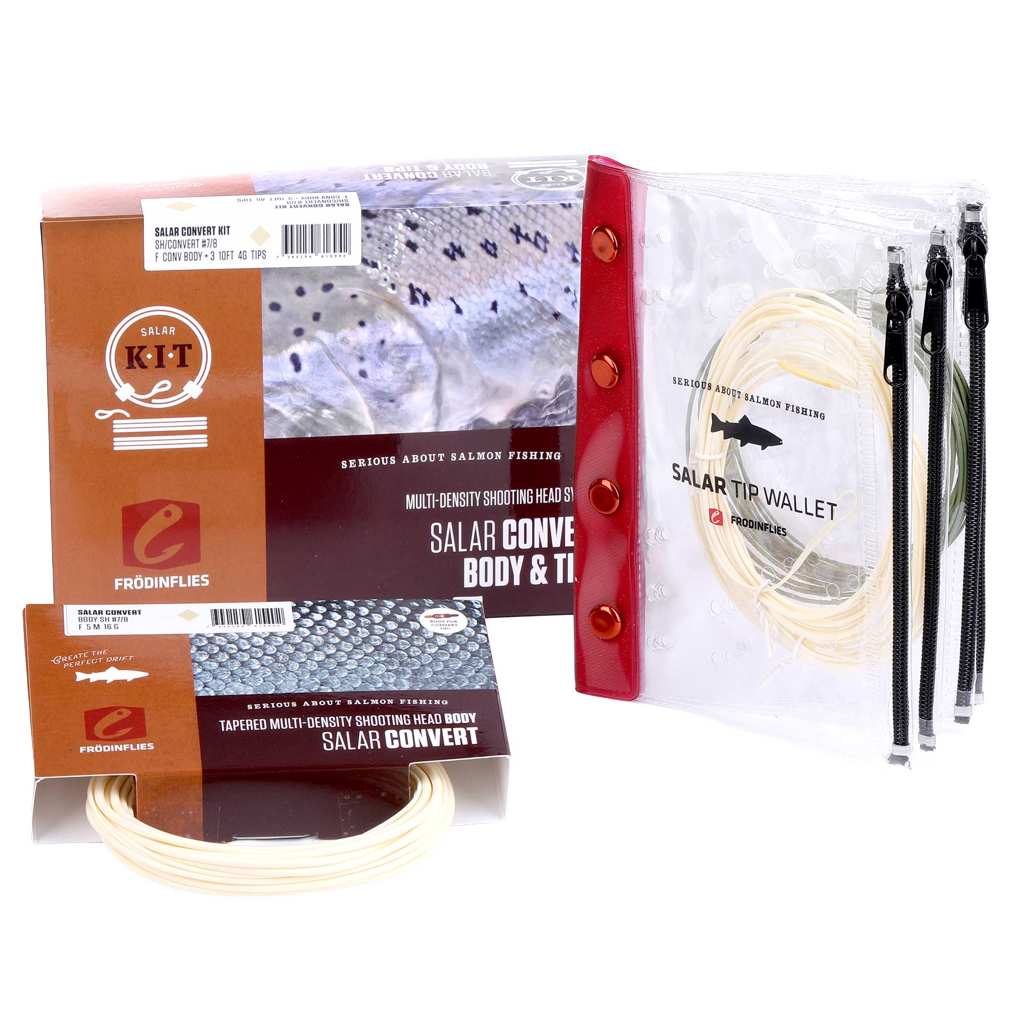 Frödin Salar Convert Singlehand Short Spey Shooting Head Kit flottant avec 3 embouts