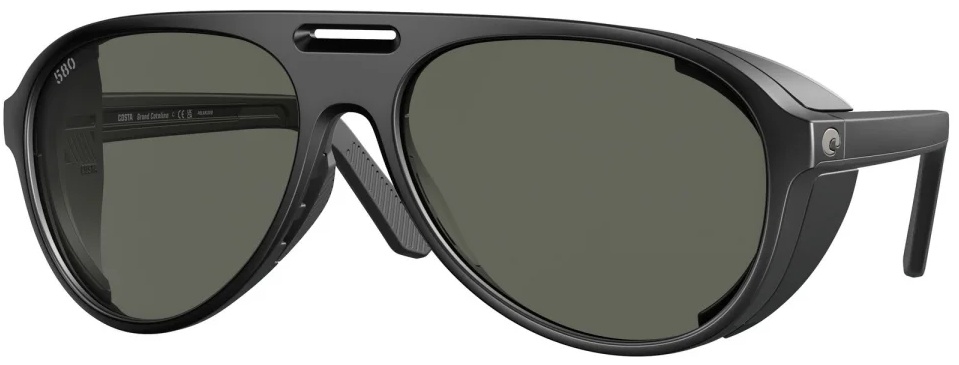 Costa lunettes polarisantes Grand Catalina Matte Black (Gray 580G)
