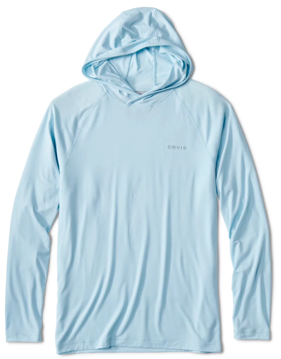 Orvis Dricast Hoodie Sunshirt UPF 50+ chemise de protection solaire blue mist