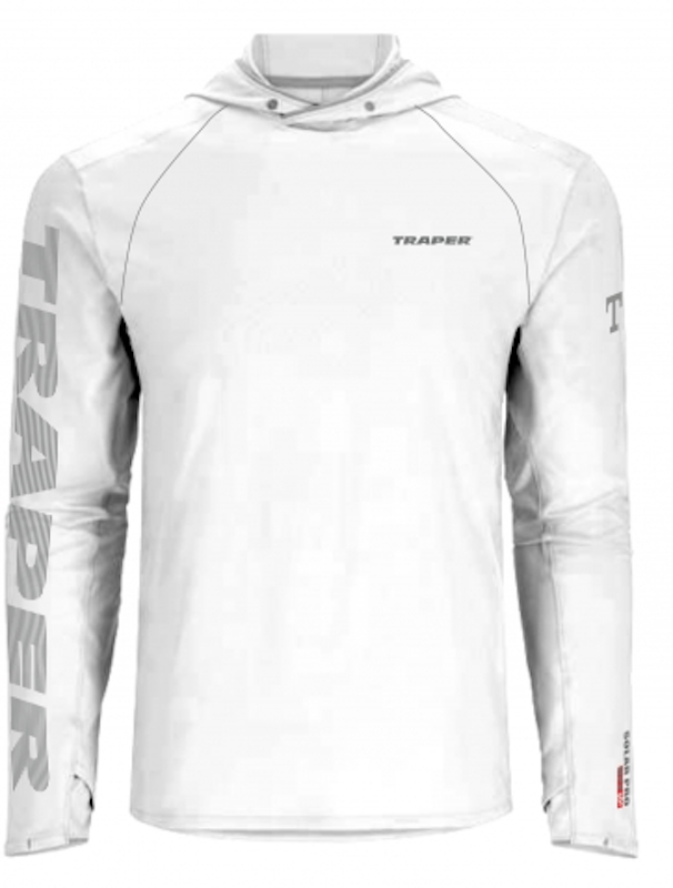 Traper Solar Hoody Pro UPF 50+ Chemise de pêche blanche