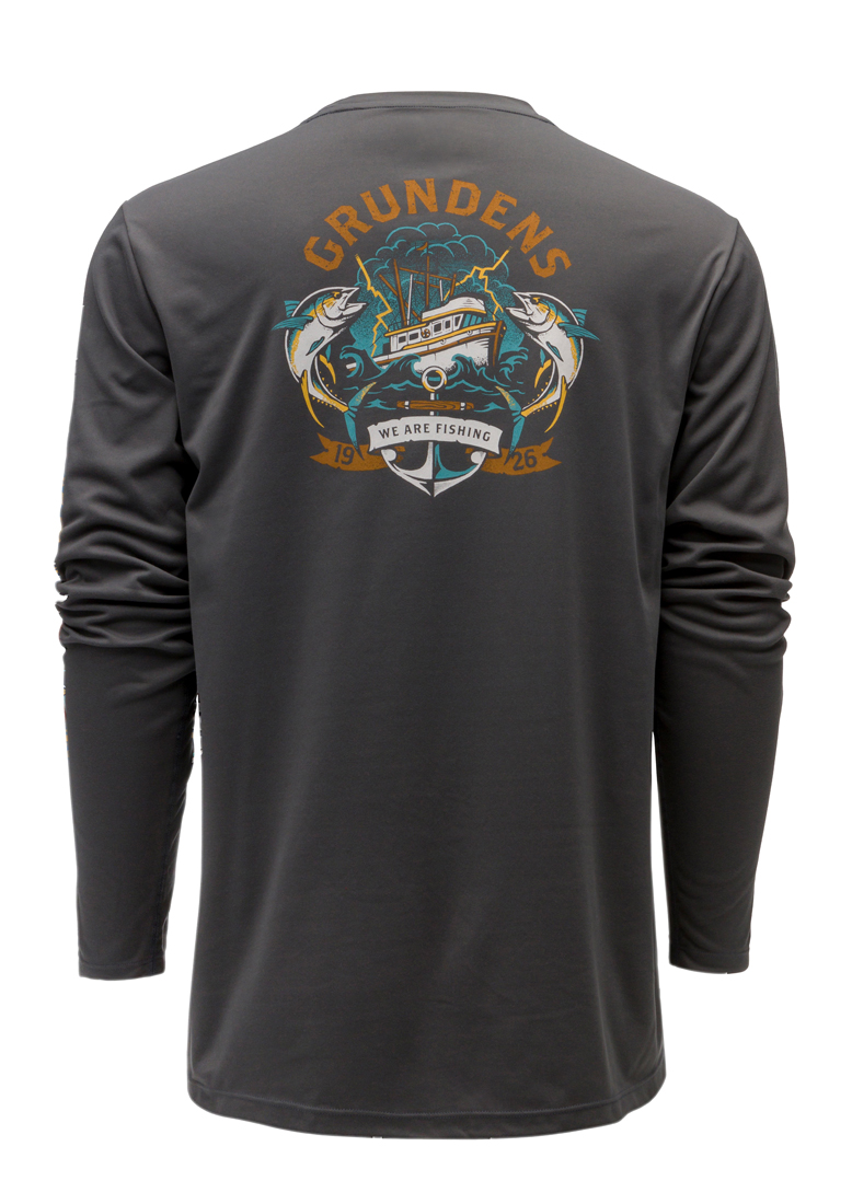 Grundéns Tuna Tattoo LS Tech Tee UPF 50+ T-Shirt de protection solaire anchor