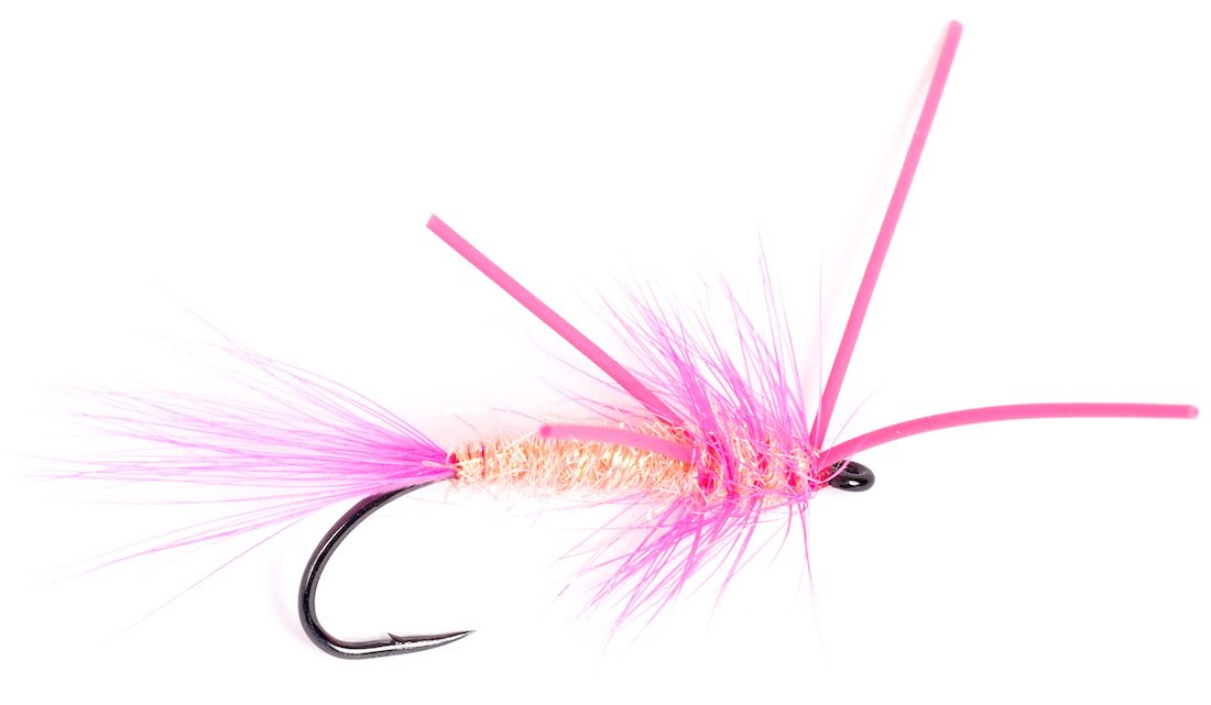Guideline Mouche à truite de mer - Rubber Leg Pink Streamer