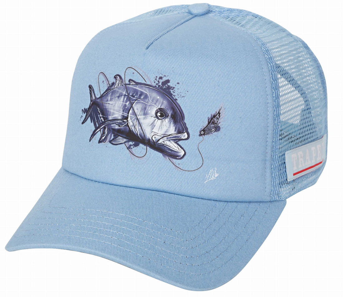 Traper Art Cap GT Giant Travelly blue Hat Casquette