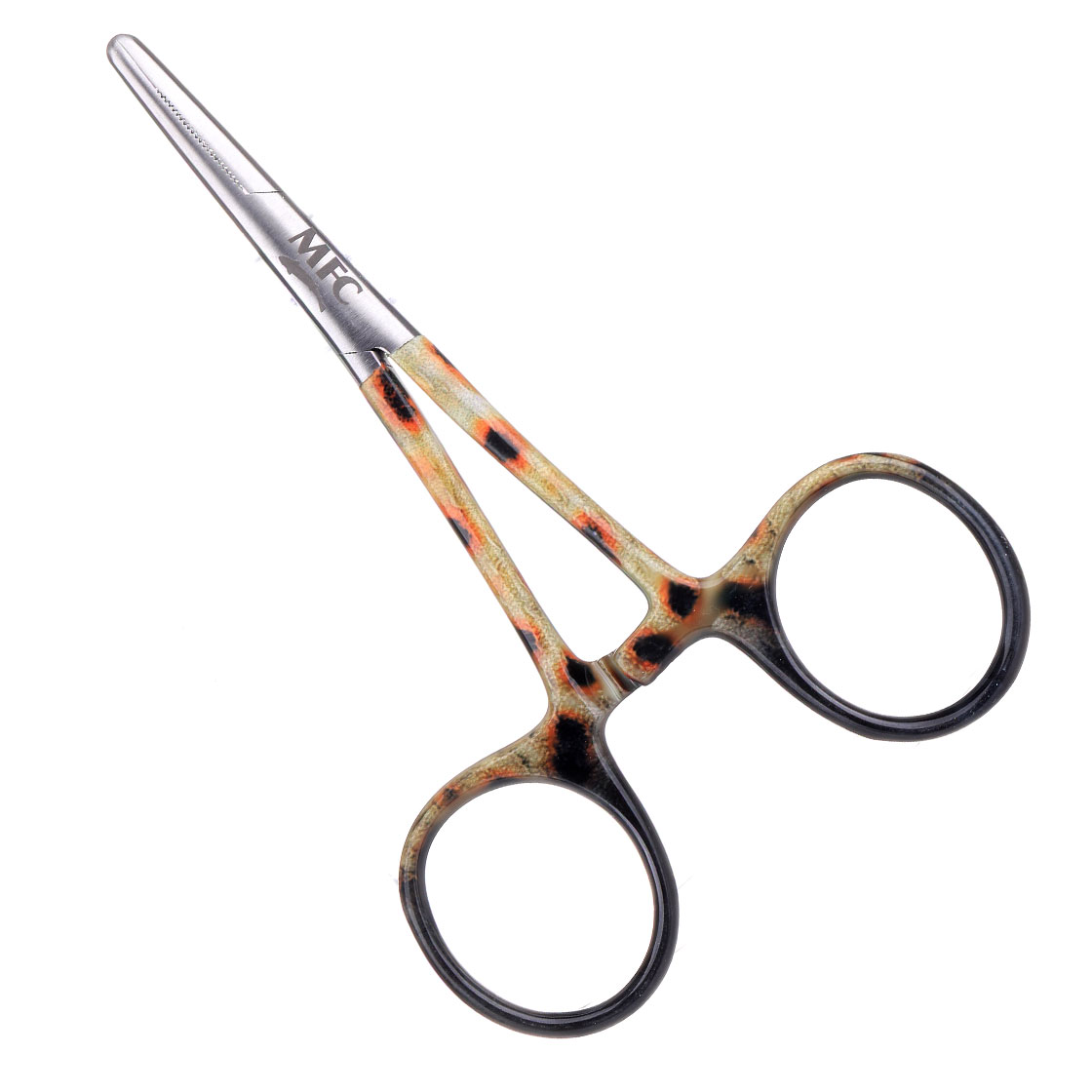 MFC Scissor Forceps River Camo Brown Trout Pince avec ciseaux 4. inch
