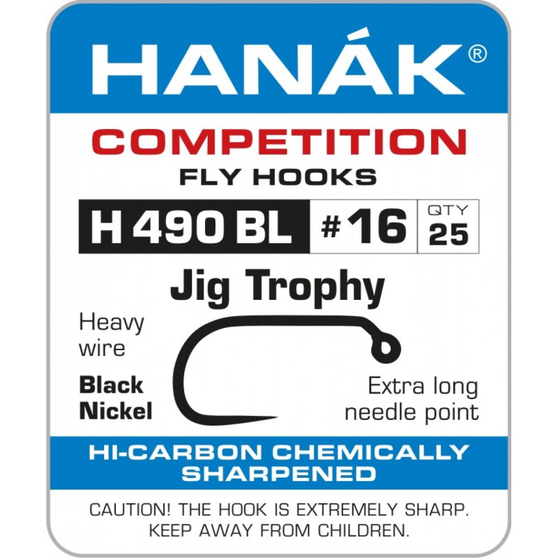 Hanak H 490 BL Jig Trophy Euro Nymph hameçon