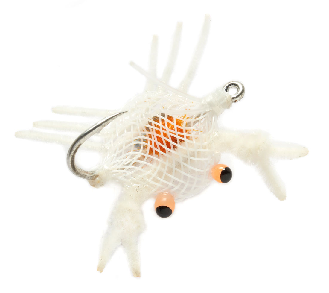 Fulling Mill mouche d'eau salée - Micro Flexo Crab Weedless white