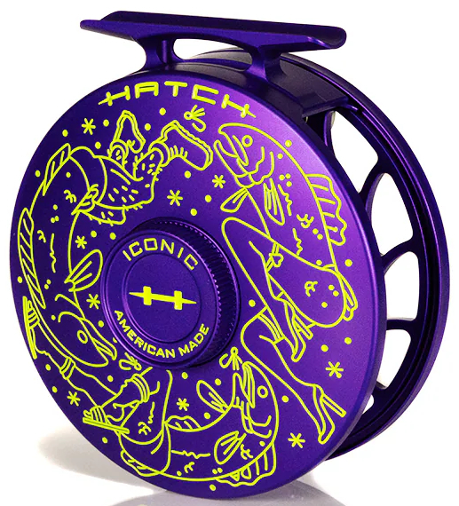 Hatch Custom Iconic 5 Plus MerTrout Limited Edition Large Arbor moulinets de mouche