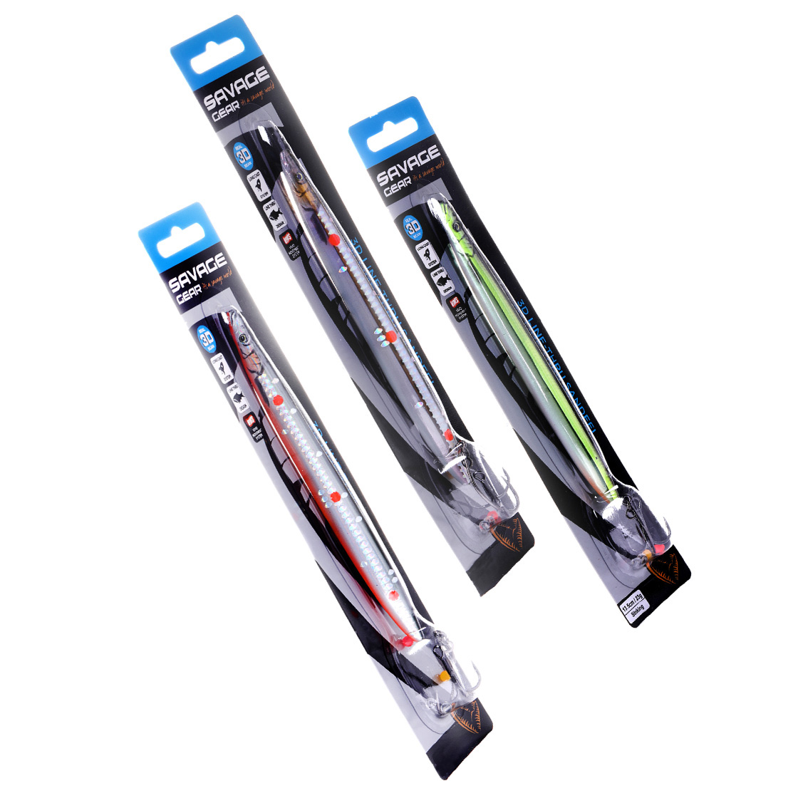 Savage Gear Line Thru Sandeel 11 cm - 15 g Limited Editon Hot Spots & Loose Scales