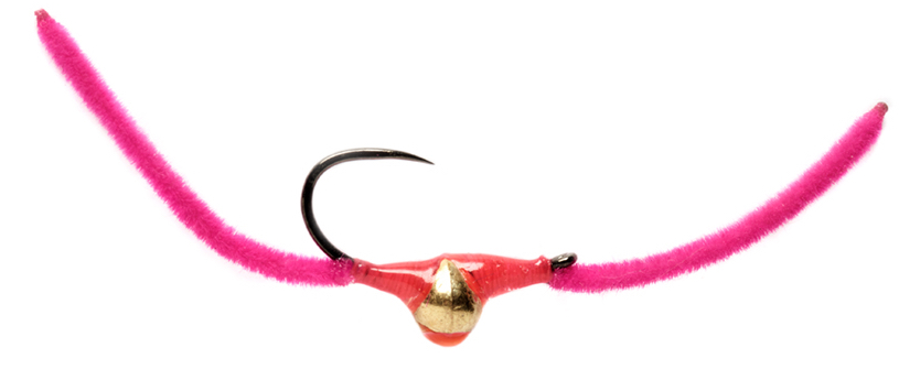 Fulling Mill Nymphes - Croston's Chenille Worm Hot Pink Barbless