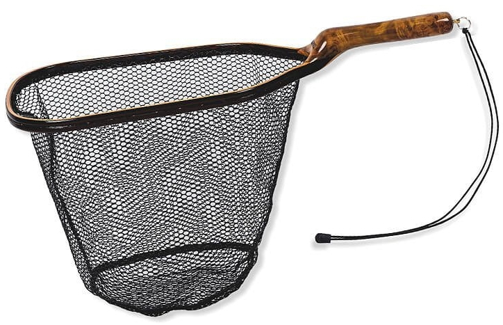 Traper Net Oregon Comfort Silicon Coated Net Epuisette en bois précieux avec filet de pêche