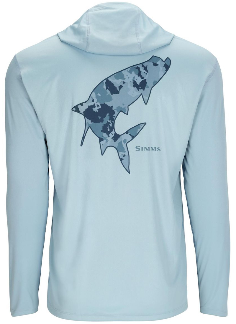 Simms Tech Hoody Chemise à manches longues Artist Series steel blue/tarpon