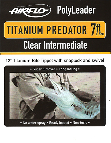 Airflo Titanium Predator Polyleader Clear Intermediate Bas de ligne pour brochet