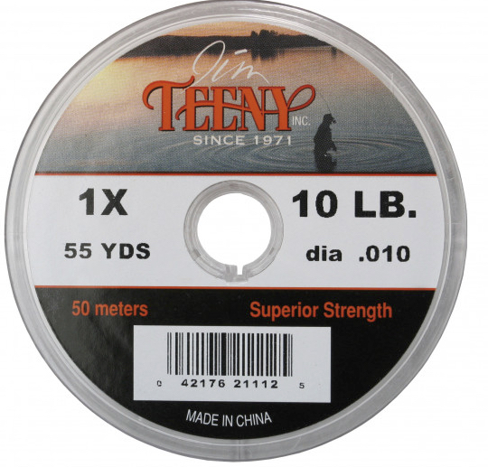 Jim Teeny Tippet Matériel de bas de ligne bobine de 50 m