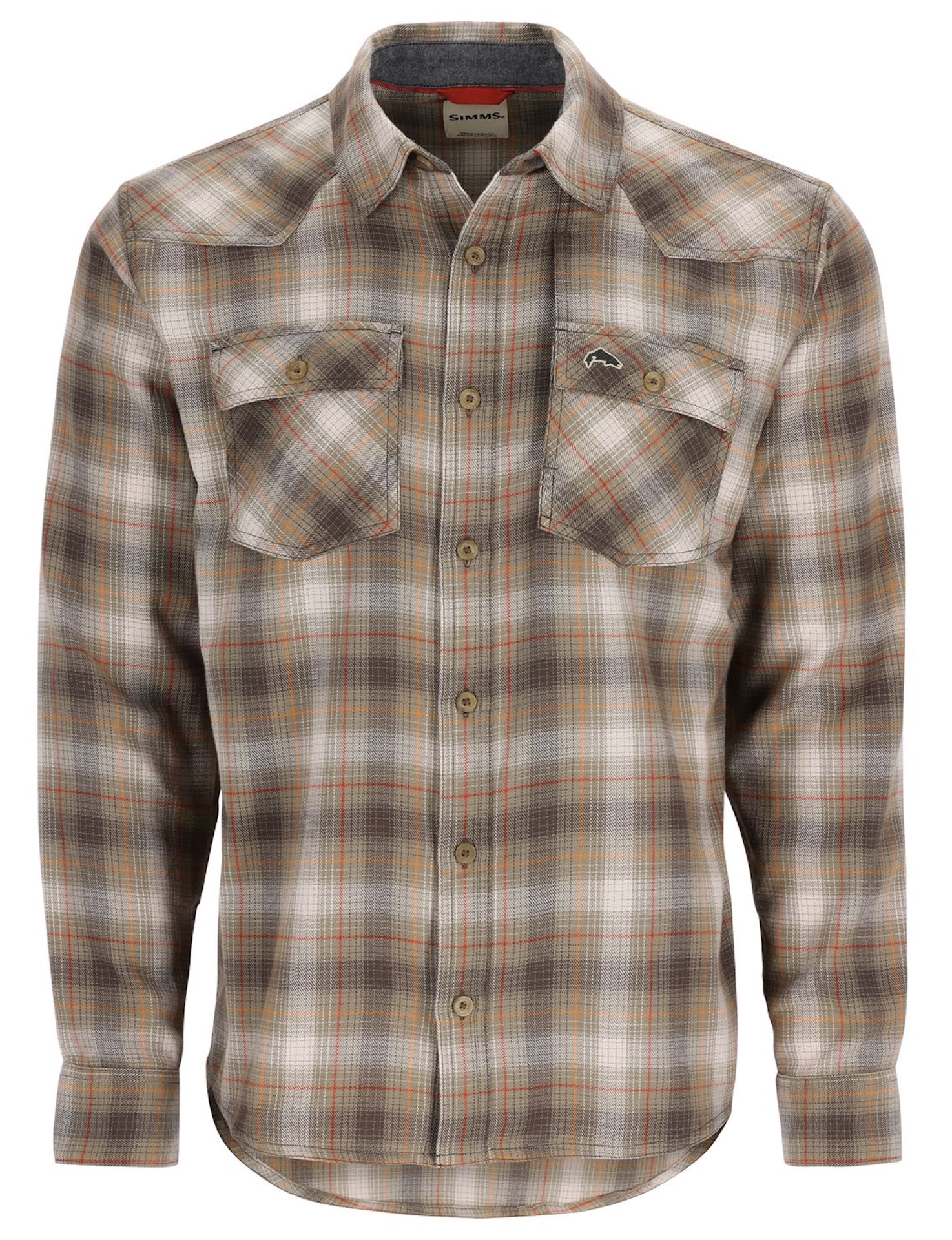 Simms Santee Flannel Shirt chemise bayleaf/sunglow pane ombre