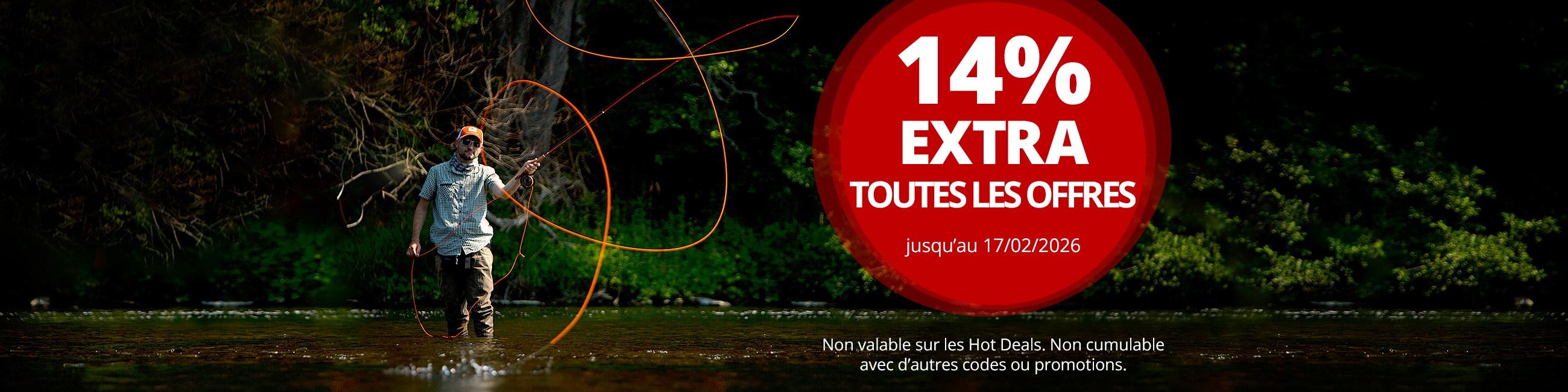 14% bonus EXTRA sur toutes les offres jusqu'au 17/2
