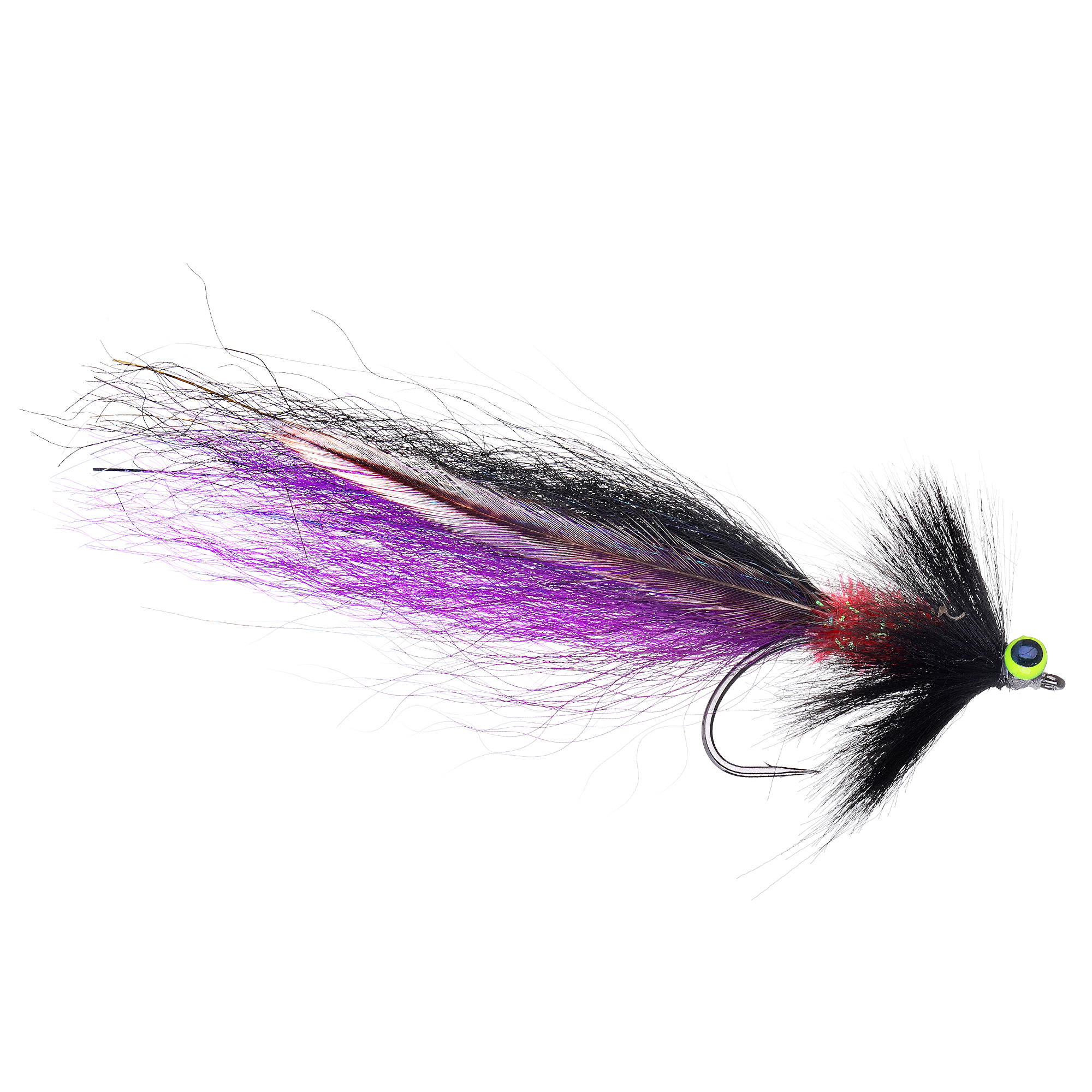 Fishient H2O Streamer - Tiger Whistler Black & Purple