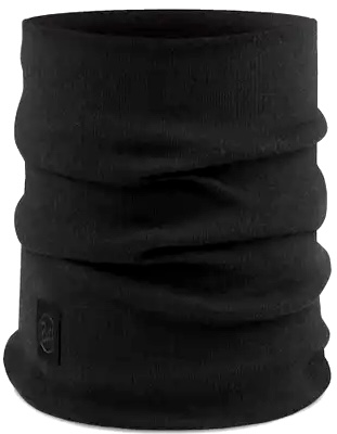 Buff® Merino Heavyweight Neckwarmer Solid Black Foulard tubulaire