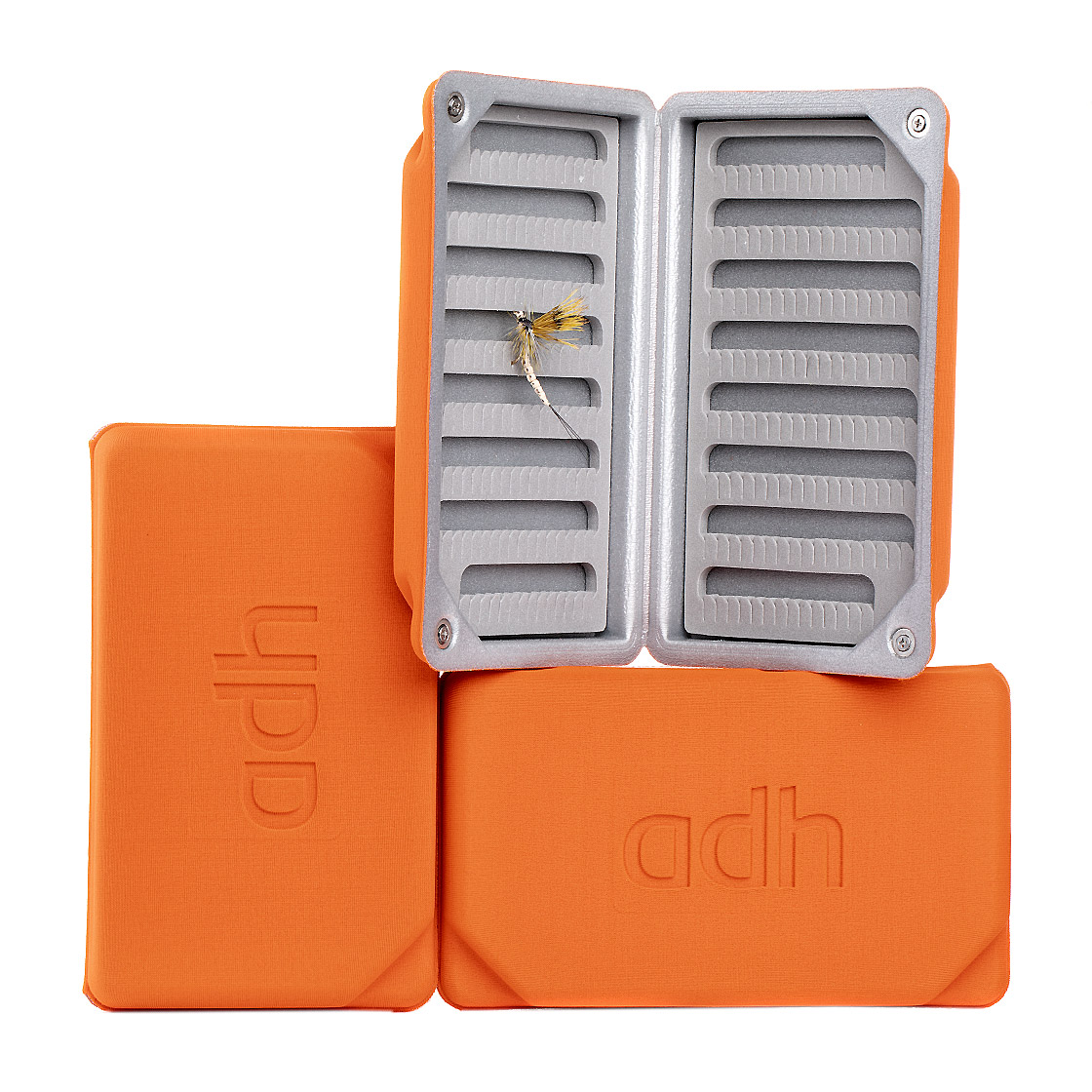 adh-fishing Foam Fly Box Boîte à mouches Large Ultralight orange