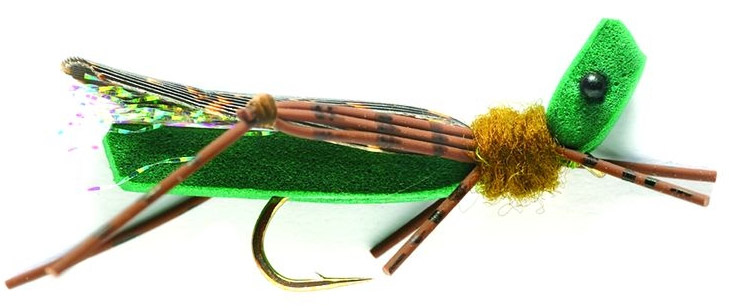 Mouche sèche Fulling Mill - Foam Hopper Sauterelle Olive