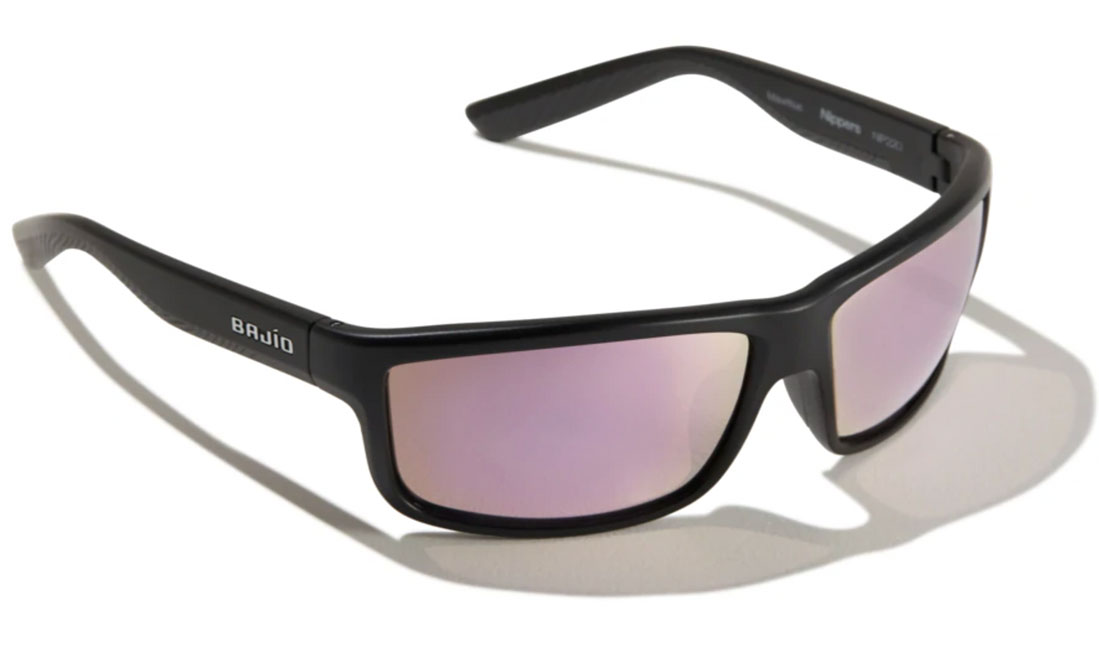 Bajio Lunettes polarisantes Nippers - Black Matte (Rose Mirror PC)