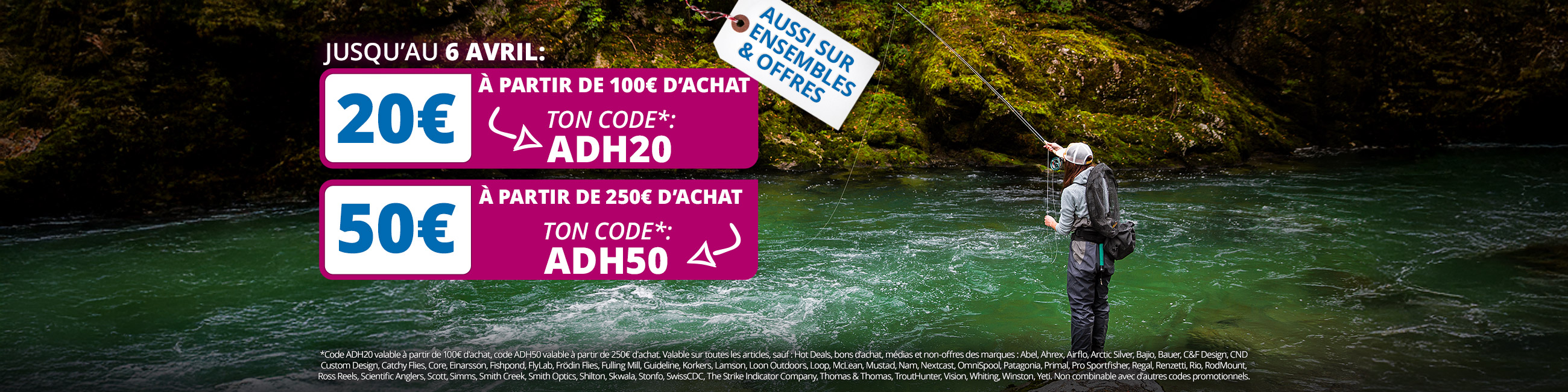 20€ ou 50€ de remise avec Code ADH20 ou ADH50