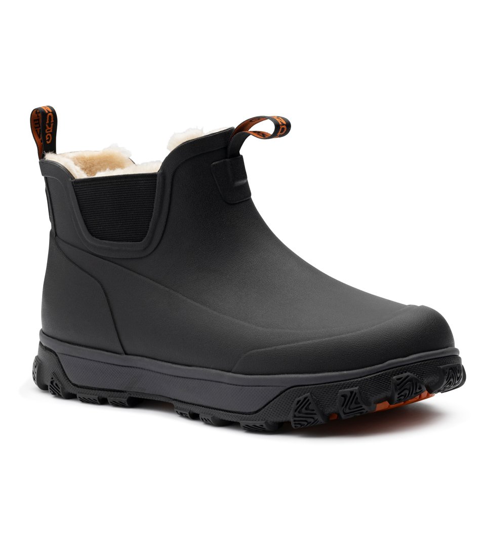 Grundéns Deviation Sherpa Ankle Boot bottes en caoutchouc doublées courtes extra chaudes black