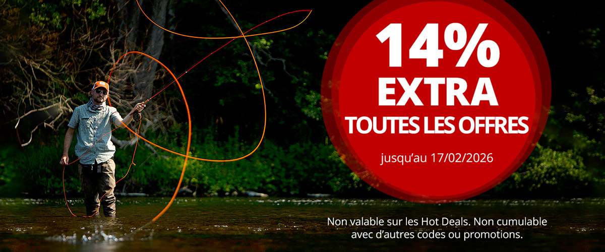 14% bonus EXTRA sur toutes les offres jusqu'au 17/2