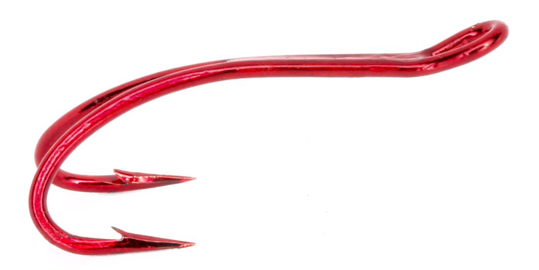 Partridge CS16U/2 Patriot Salmon Up-Eye hameçon double rouge