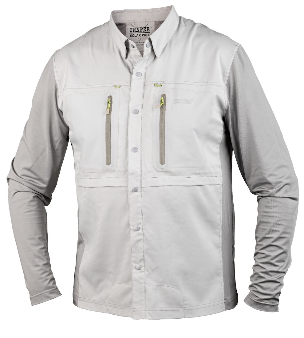 Traper Solar Pro UPF 50+ Fishing Shirt protection solaire light grey