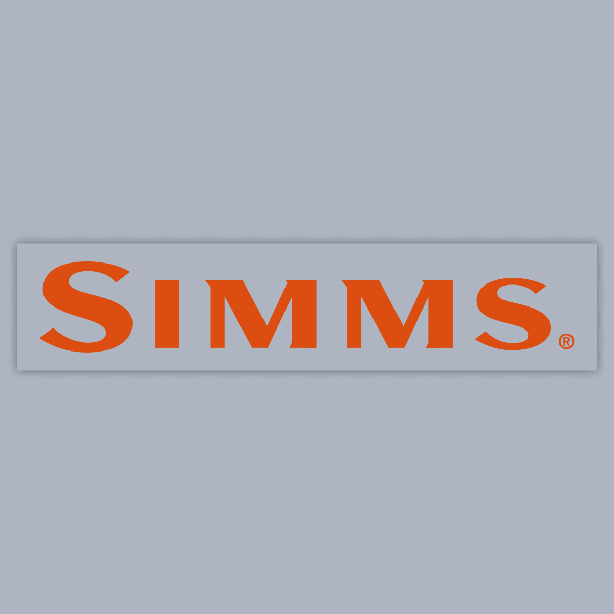 Simms logo orange sur fond transp. autocollant