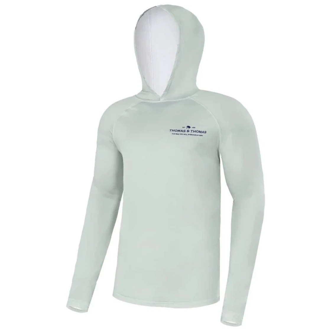 Thomas & Thomas Sea Mist Tech Hoody with Tarpons on back UPF30+ Protection solaire