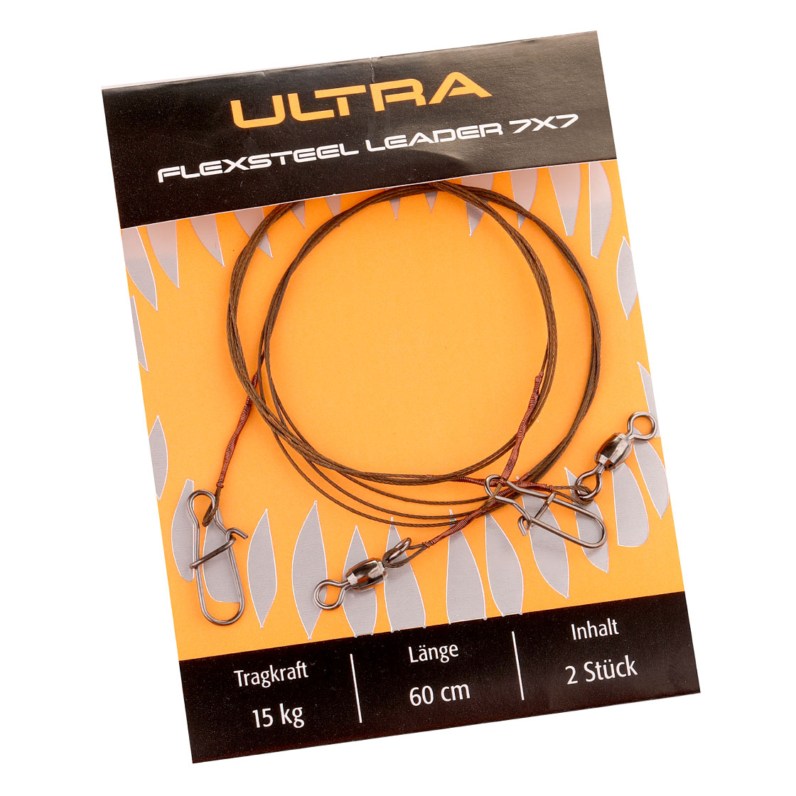 Climax Ultra 7x7 Flexsteel Leader Bas de ligne en acier 60 cm pack de 2