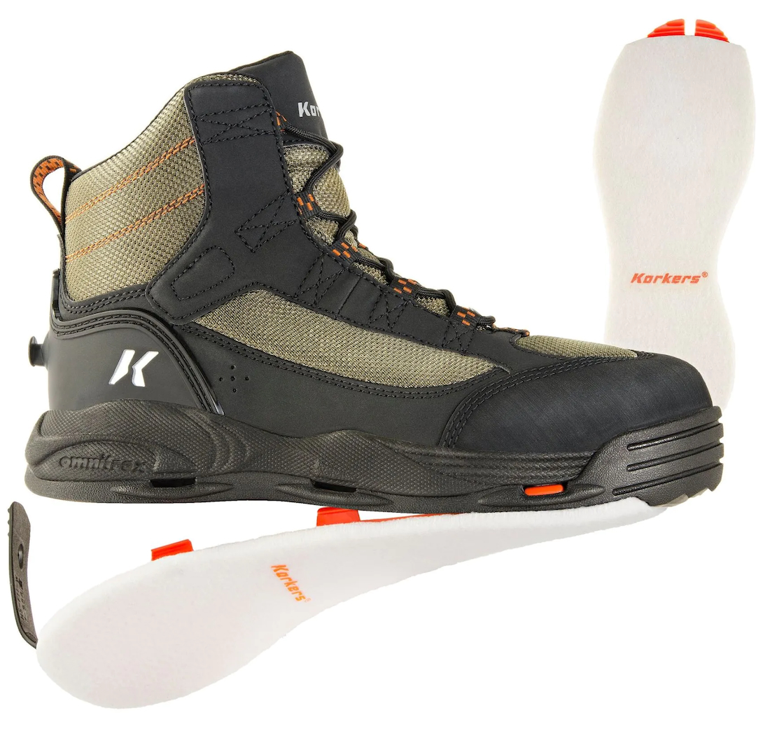 Korkers chaussures de wading Greenback incl. feutre semelle amovible