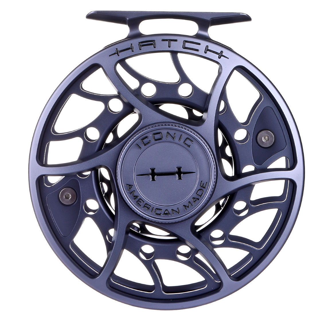 Hatch Iconic Fly Reel moulinets de mouche Mid Arbor gray/black
