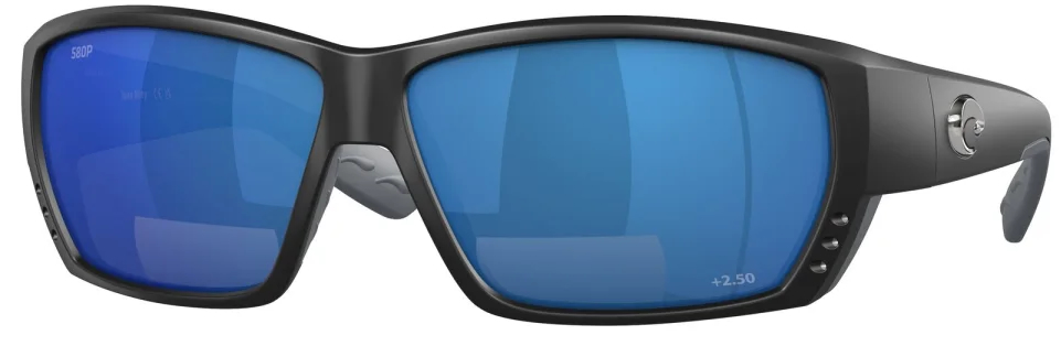 Costa Lunettes polarisantes Tuna Alley Readers Magnifier Matte Black (Blue Mirror 580P 2.00)