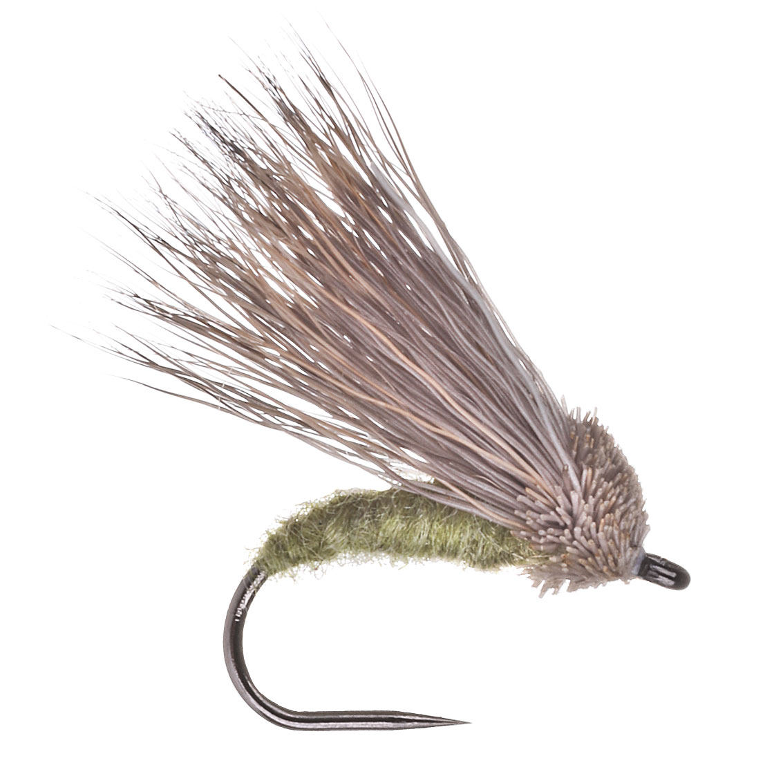 adh-fishing Mouche sèche Deer Hair Caddis Olive on AHREX by Superflies