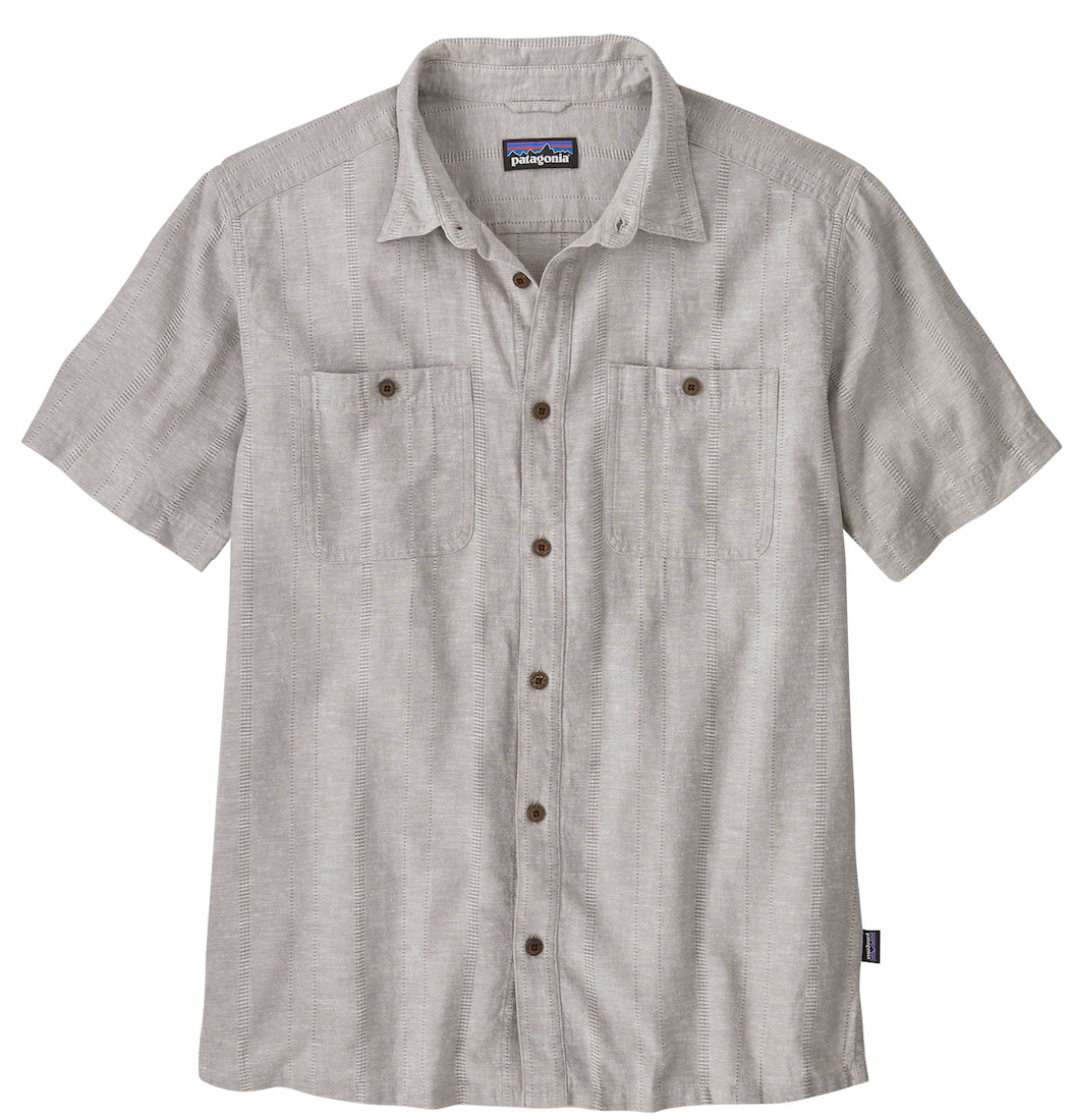Patagonia M's Back Step Shirt SLDS - Swell Dobby : Salt Grey