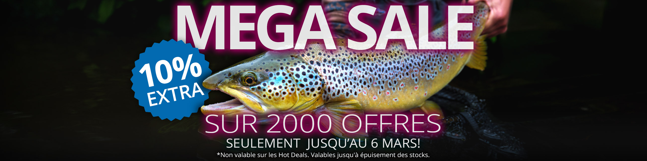 MEGA SALE: 10% Extra sur 2000 offres jusqu'au 6/3