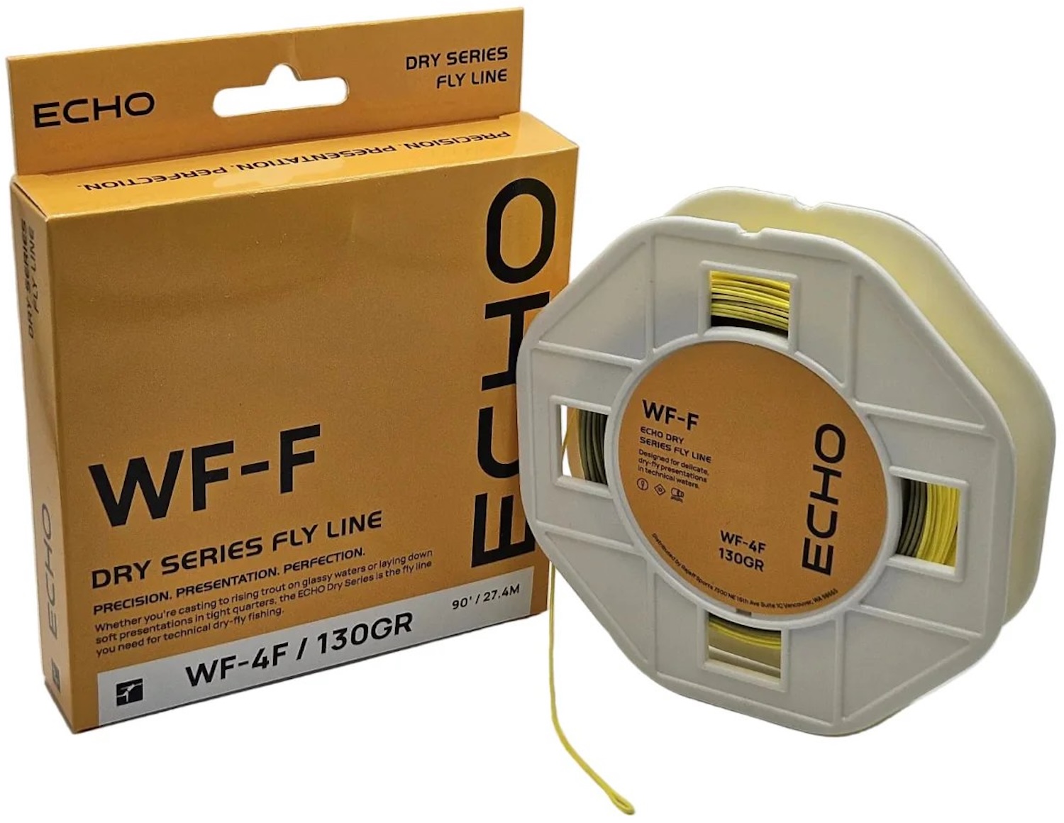 Echo Dry Fly Line ligne à mouche olive pale yellow