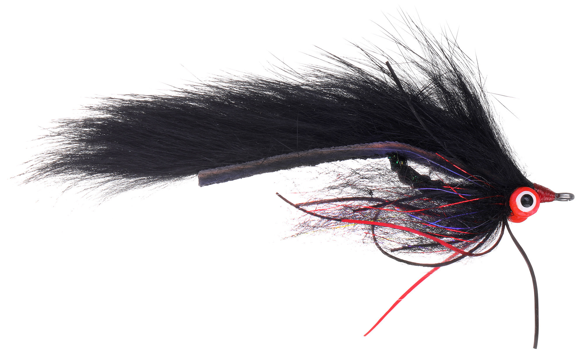 Fulling Mill Streamer Moore's Tungsten Hi-Lo Black and Red #6