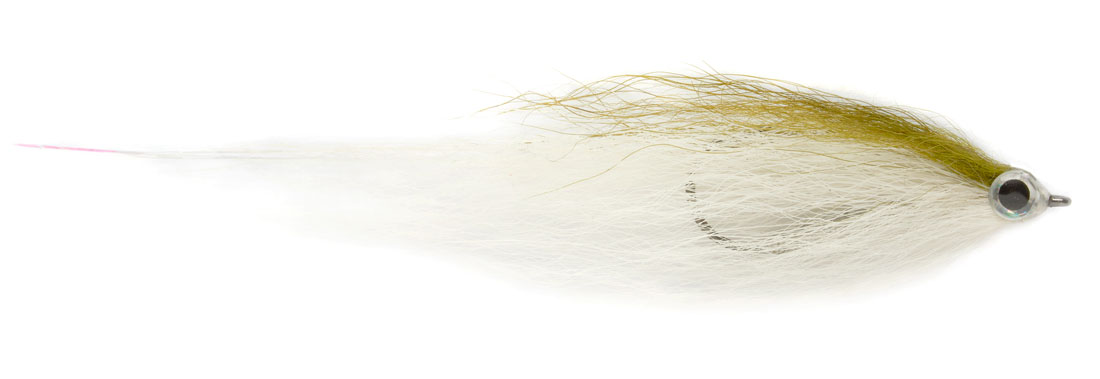 Fulling Mill Streamer - Daz's Bendback Minnow olive & blanc