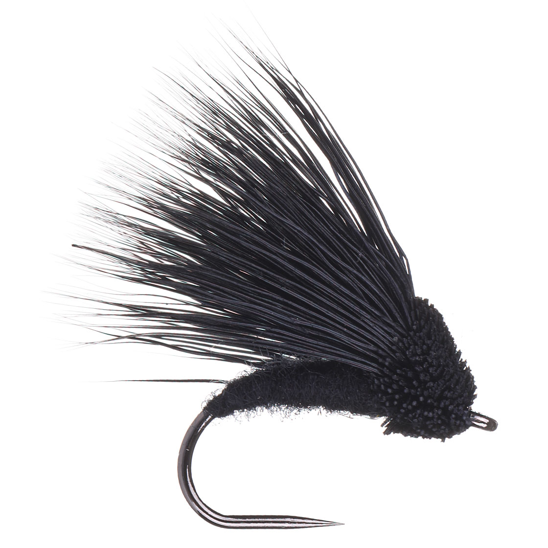 adh-fishing Mouche sèche Deer Hair Caddis Black on AHREX by Superflies