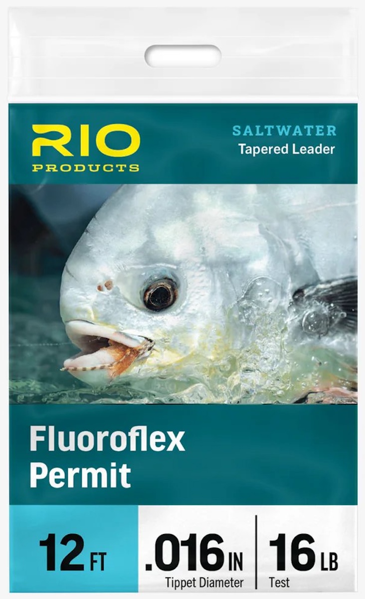 Rio Fluroflex Permis Tapered Fluorocarbone Leader 12 ft Prelooped Bas de ligne