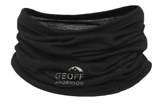 Geoff Anderson Merino 18,5 micron Tube écharpe et foulard black