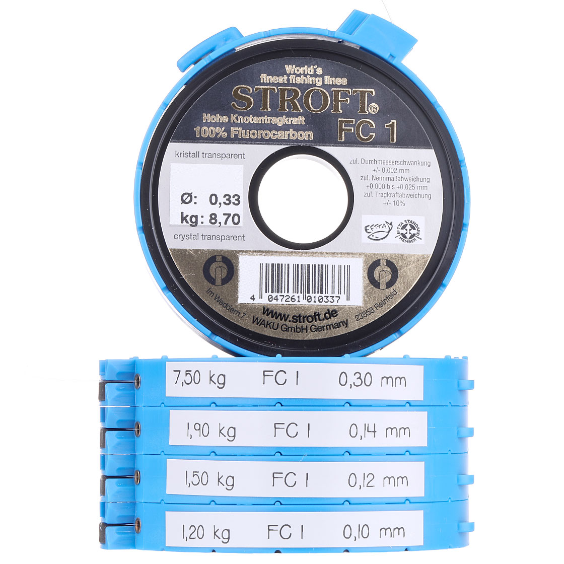 Stroft FC1 Fluorocarbone bas de ligne 25 m/bobine incl. anneau cutter