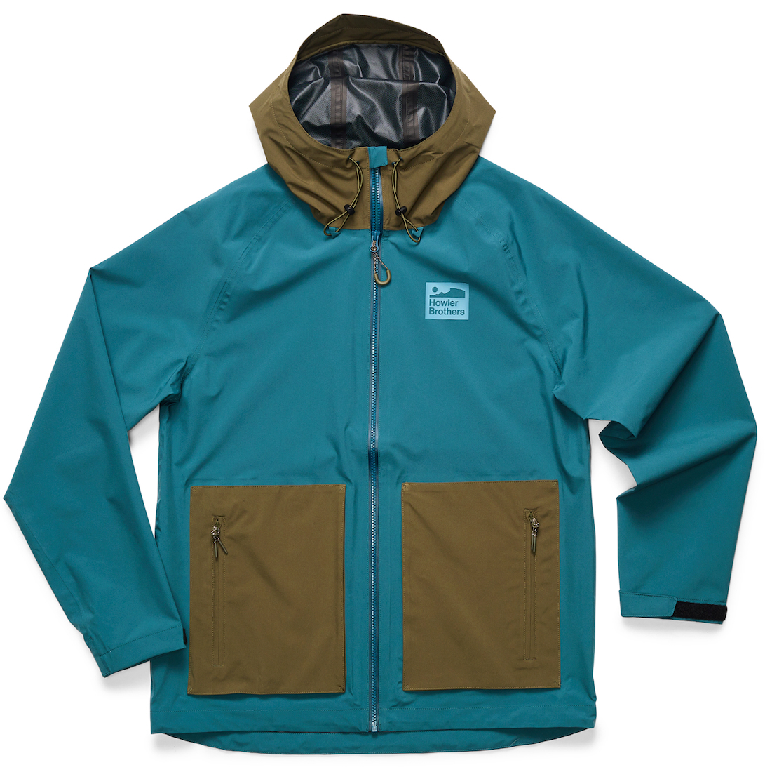 Howler Brothers Storm Splitter coquille de pluie - Dark Teal Dark Olive