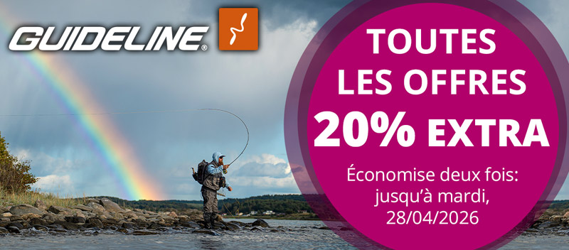 Guideline: 20% de réduction extra sur toutes les offres jusqu'au 28/4